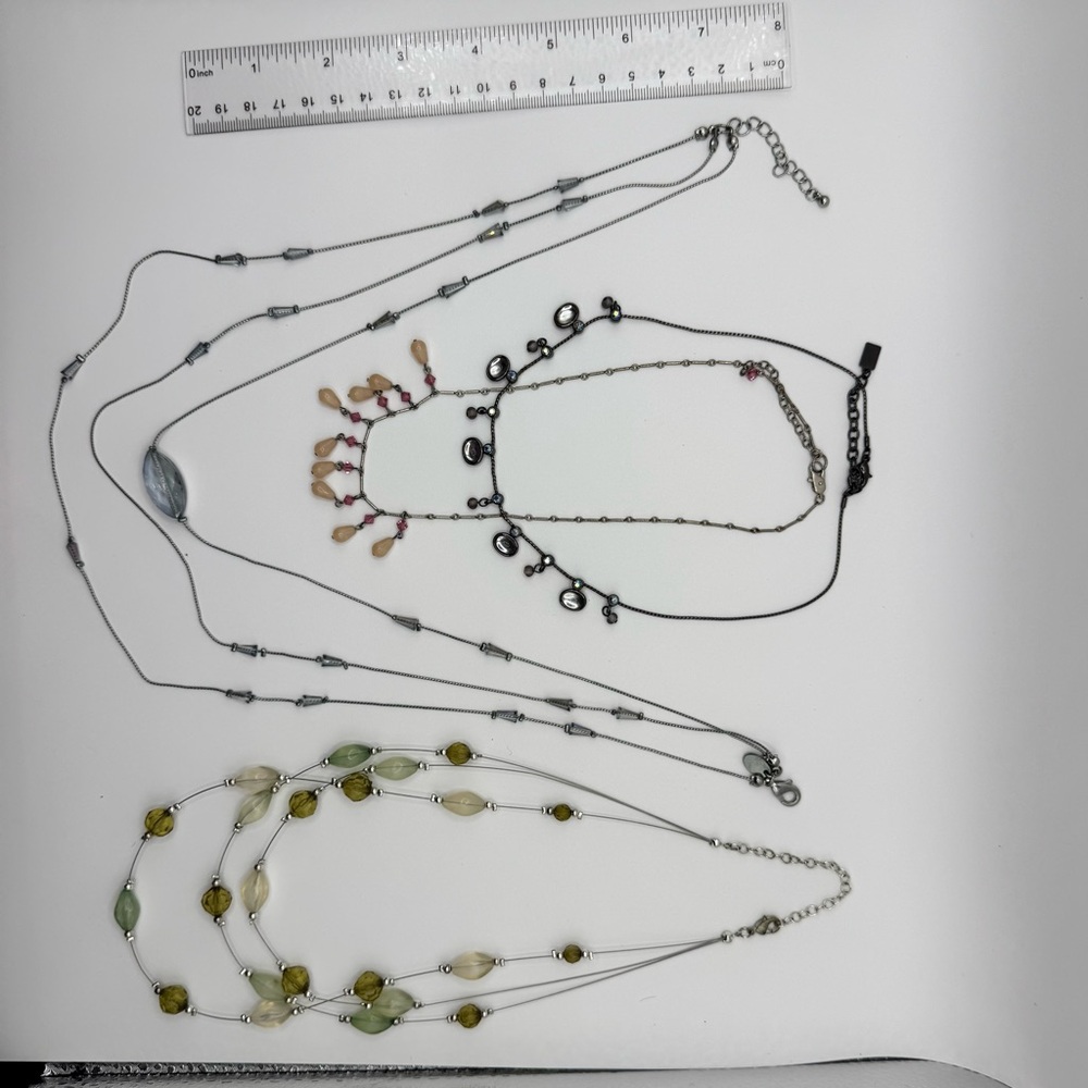 Set of necklaces. Vintage circa 2000.